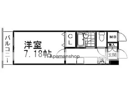 プリマベーラ伊勢宿(1K/4階)の間取り写真