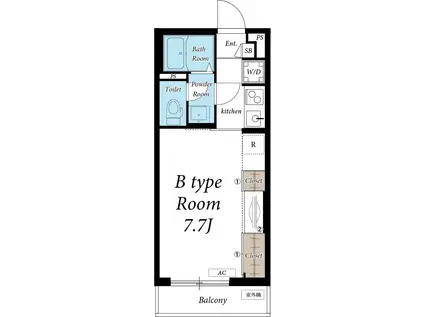 リブリ・M 習志野台(1K/2階)の間取り写真