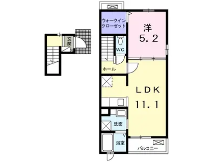トマトハイツ 3(1LDK/2階)の間取り写真