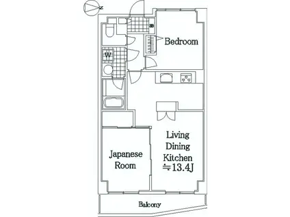 ライオンズマンション立石リバーサイド(2LDK/2階)の間取り写真
