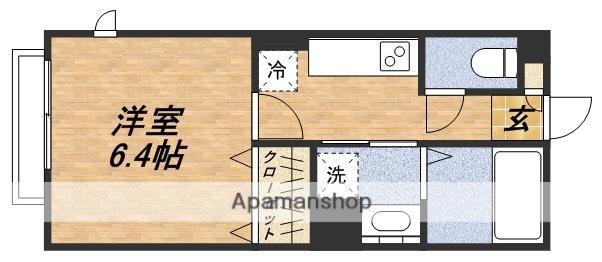 アイリス(1K/2階)の間取り写真