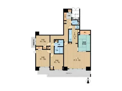 リーベスト東中山(4LDK/3階)の間取り写真