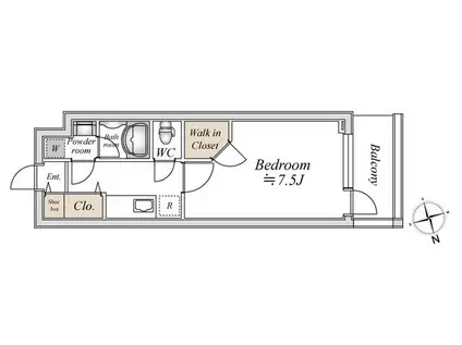 アンビックス・プリア(1K/2階)の間取り写真