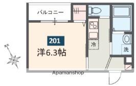 MELDIA行徳Ⅲ(1K/2階)の間取り写真