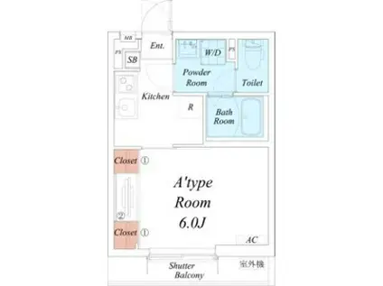 リブリ・TKグレイスビルⅢ(1K/3階)の間取り写真