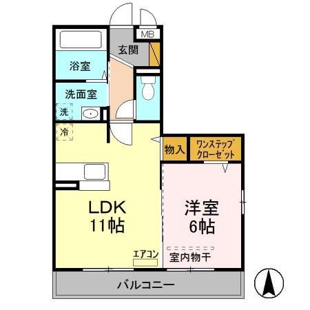 サンシャインⅡ(1LDK/3階)の間取り写真