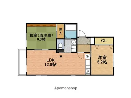 アークガーデンC棟(2LDK/2階)の間取り写真