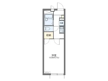 レオパレスレグルス(1K/1階)の間取り写真