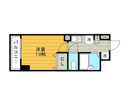 S-FORT本八幡MAIRIE(1K/5階)の間取り写真