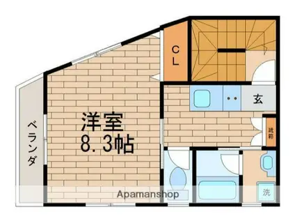 ソレイユワシオ8番館(1K/3階)の間取り写真