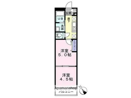 NESALLA(2K/2階)の間取り写真