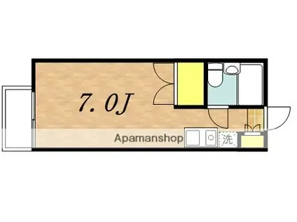 PLENDY 西船橋(ワンルーム/3階)の間取り写真