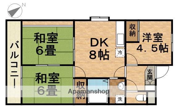 マティナル市川(3DK/1階)の間取り写真
