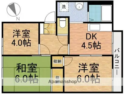 リヴェールサーティ(3DK/1階)の間取り写真