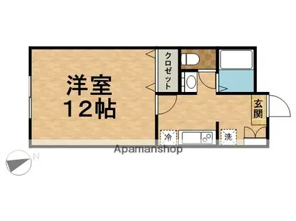 マンションAKIRA(1K/1階)の間取り写真