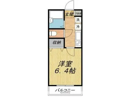 エステート紫苑NO15(1K/1階)の間取り写真