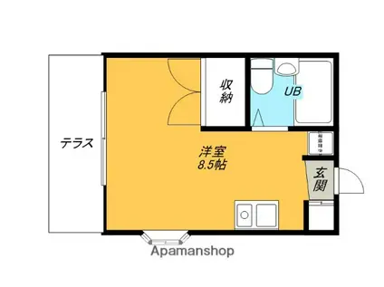 プランソレーユ(ワンルーム/2階)の間取り写真