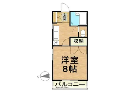 ハイムクローネ(1K/1階)の間取り写真