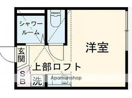 スマイラス新小岩(ワンルーム/1階)の間取り写真