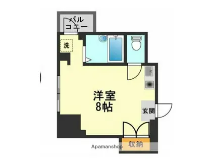 BACCAS大林(ワンルーム/3階)の間取り写真