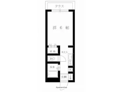 アプローズ奥戸壱番館(1K/1階)の間取り写真