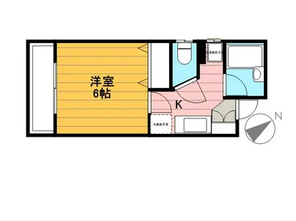 クレール・カサベルデ(1K/4階)の間取り写真