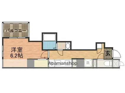 スカイグランデ市川(1K/3階)の間取り写真