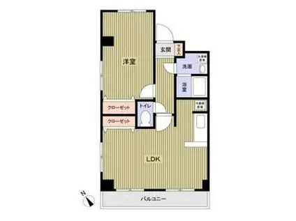 クラーシェ妙典(1LDK/3階)の間取り写真