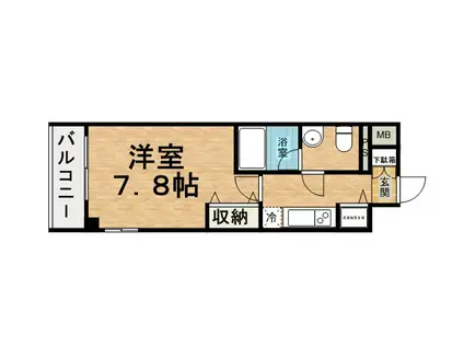 S-FORT船橋本町(1K/9階)の間取り写真