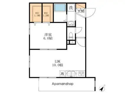 HEBEL LOOP(1LDK/1階)の間取り写真