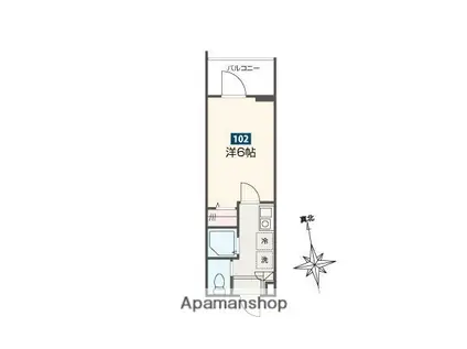 TOIVE新小岩(1K/1階)の間取り写真