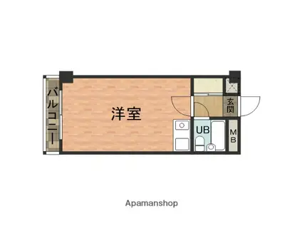 アーバンフラット(1K/3階)の間取り写真