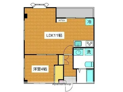 グリーンパレスMK(1LDK/2階)の間取り写真