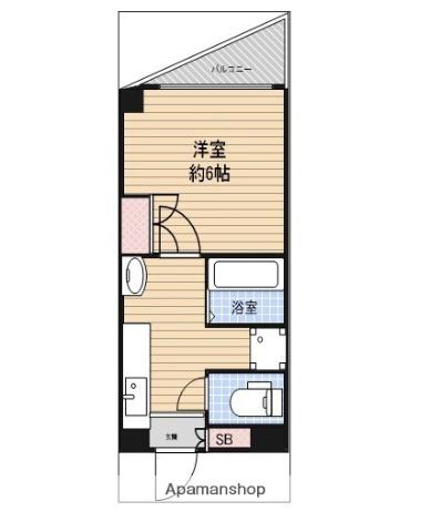 レジデンス16番館(1K/2階)の間取り写真