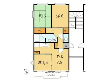 コートトライアングル(3DK/2階)の間取り写真