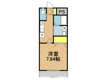 レオ四拾番館(1K/1階)の間取り写真