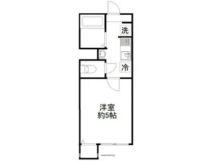 パールテラス(1K/1階)の間取り写真