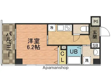 THE RESIDENCE船橋(1K/7階)の間取り写真