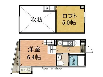 KS新船橋(1K/1階)の間取り写真