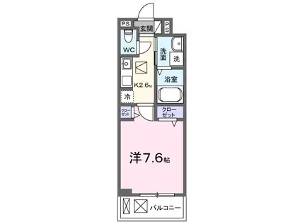 CARNABY(1K/1階)の間取り写真