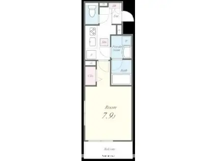 BUCHE津田沼(1K/3階)の間取り写真