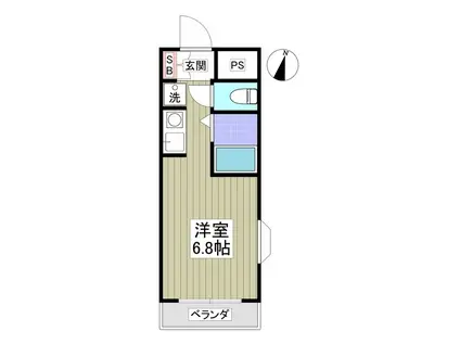 リエス習志野台(ワンルーム/2階)の間取り写真