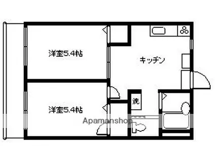 アルタイル浦安Ⅱ(2K/1階)の間取り写真