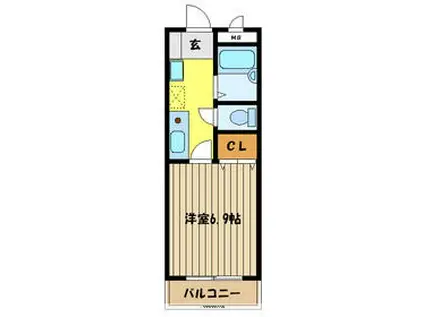 リッツコート西船橋(1K/3階)の間取り写真
