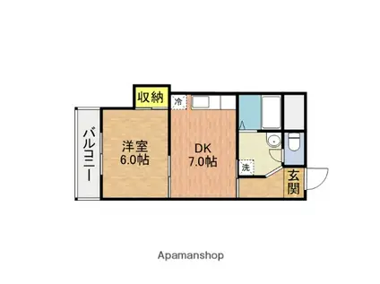 メゾン桜伊(1DK/2階)の間取り写真