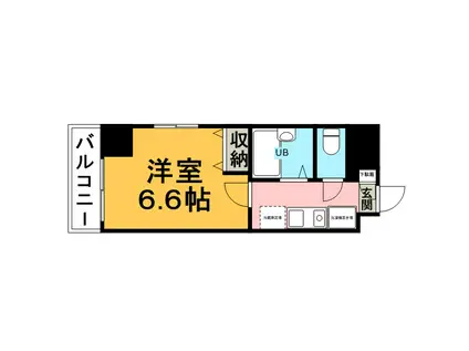 S-FORT船橋ROOTS(1K/7階)の間取り写真