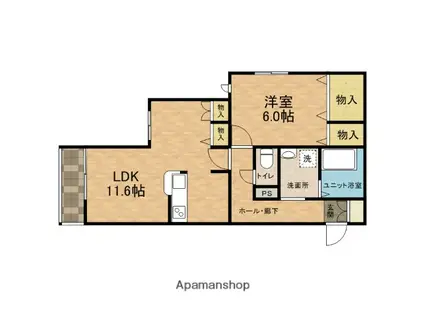 プチメゾン菅野(1LDK/2階)の間取り写真
