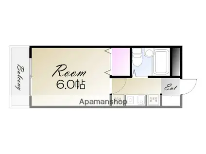 ルシエール(1K/4階)の間取り写真