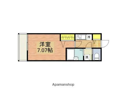 ルームピア船橋(1K/2階)の間取り写真