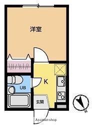 ウェルストンコーポⅠ(1K/2階)の間取り写真